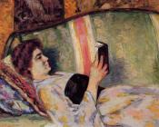 阿曼 吉约曼 : Portrait of Marguerite Guillaumin Reading
